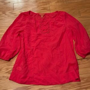 Relax by Tommy Bahama 100% cotton light flowy pink linen top